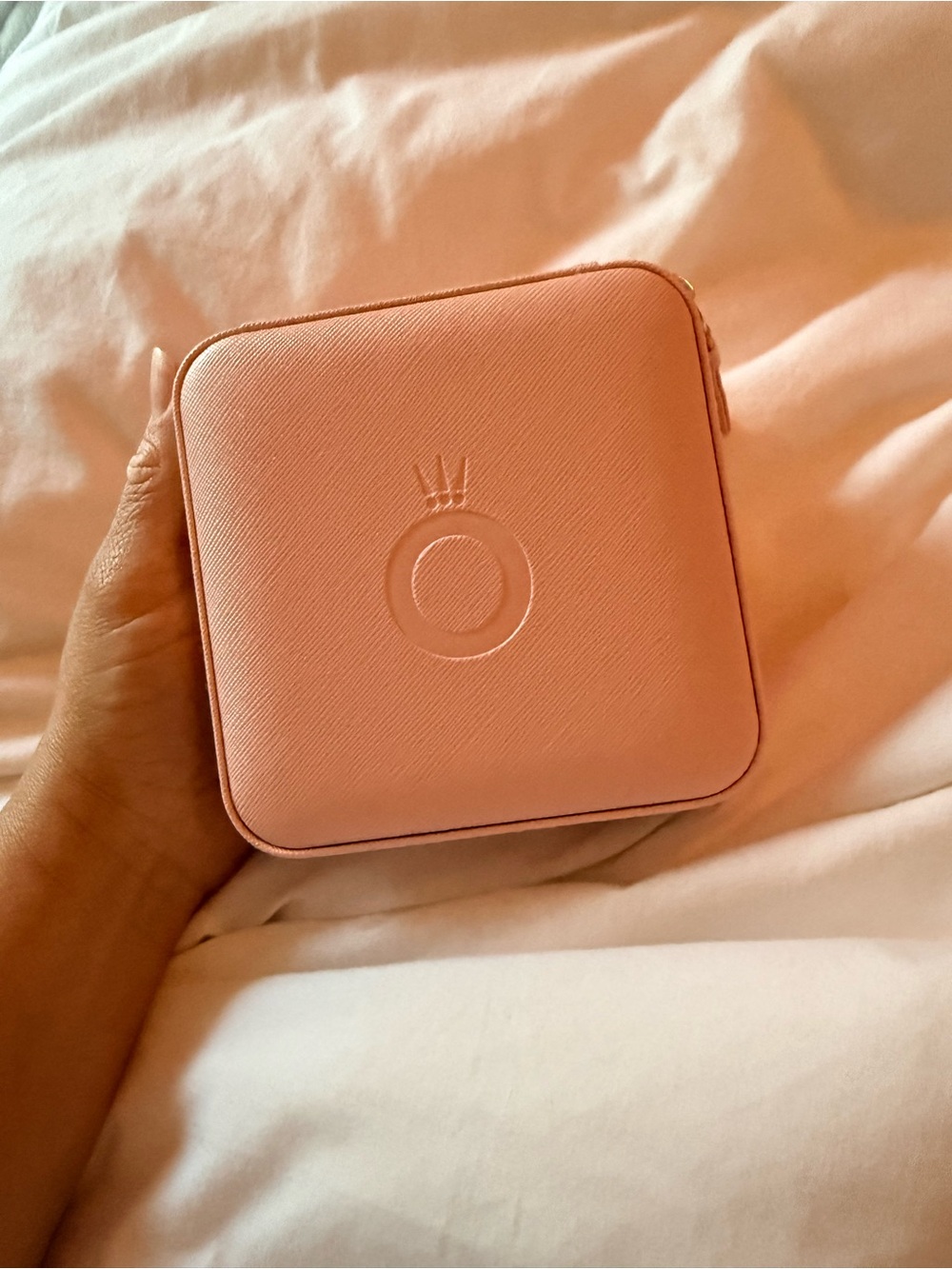 Pandora Blush Pink Square Travel Jewelry Case